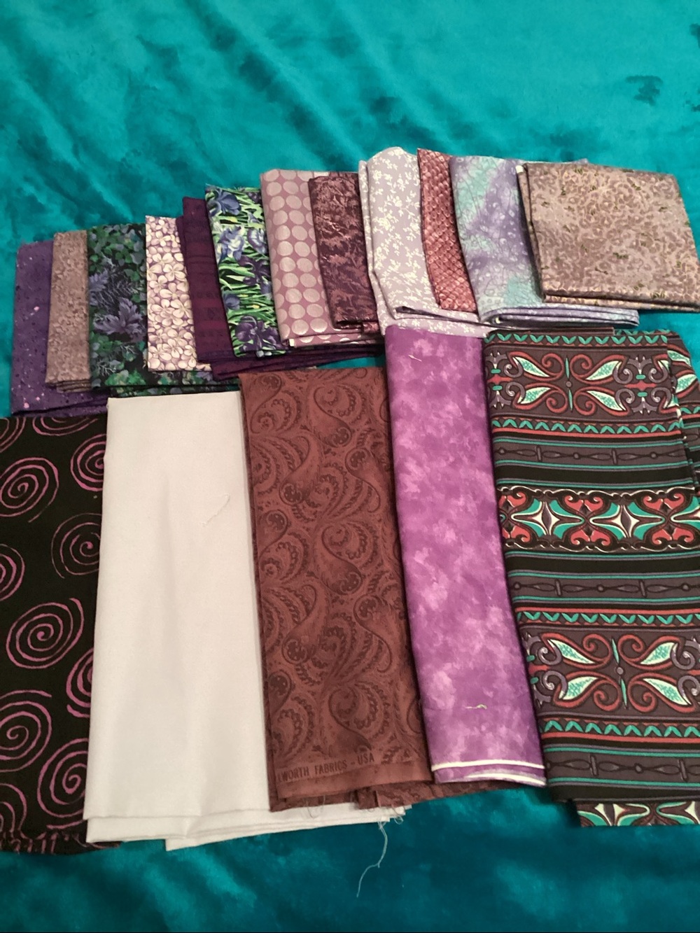 3 yards of purple